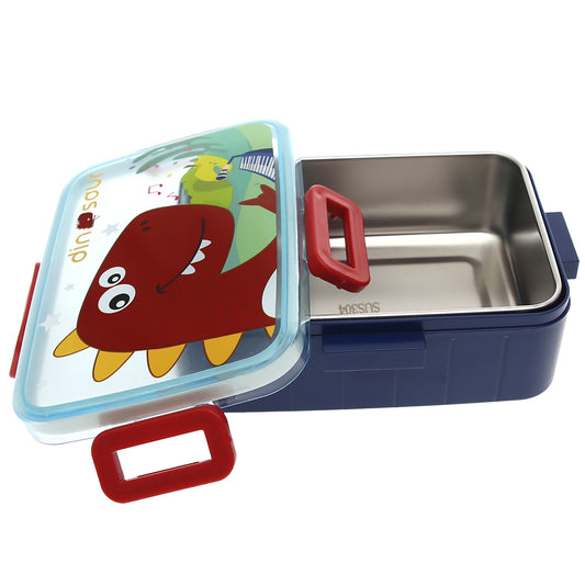 Kids Stainless Steel Lunch Box – Dinosaur Print (Leak-Proof | 900ml)