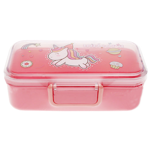 Kids Plastic Lunch Box – Unicorn Print (Leak-Proof | 750ml)