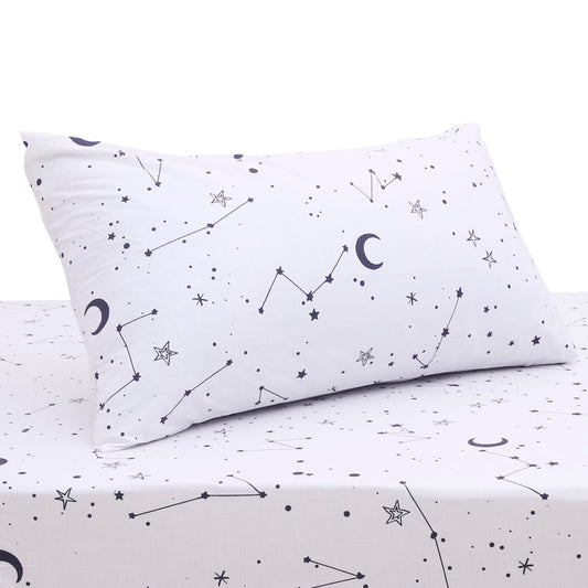 Constellations Single Bed Sheet 68x96" – 100% Cotton with Rotary Printing