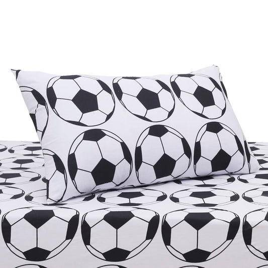 Football Single Bed Sheet 68x96" – 100% Cotton with Rotary Printing