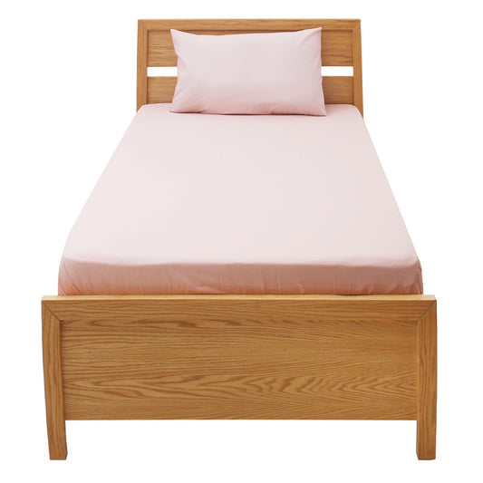 Pink Texture Single Bed Sheet 68x96" – Cotton Percale Dyed