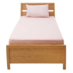 Pink Texture Single Bed Sheet 68x96" – Cotton Percale Dyed