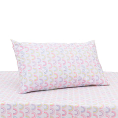 Rainbows Single Bed Sheet 68x96" – Cotton Percale Rotary Printing