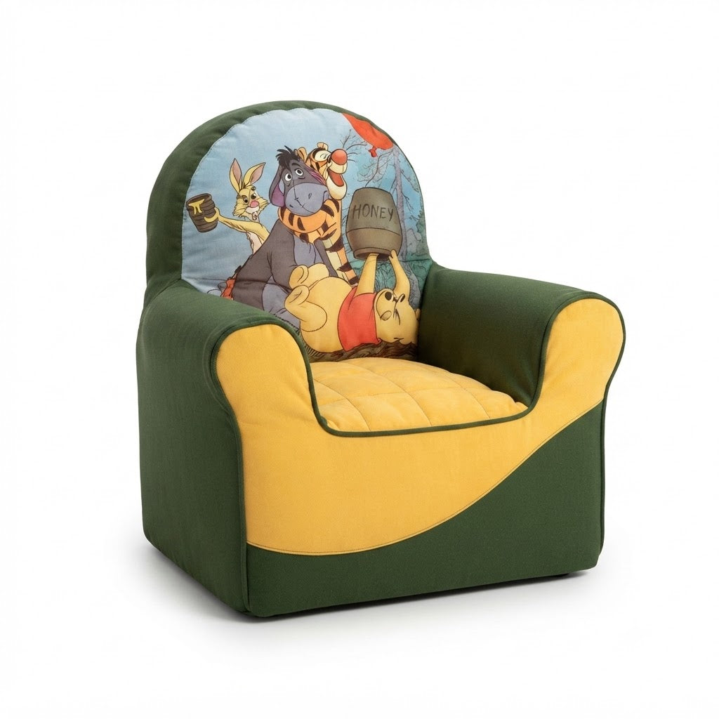Kids Bean Sofa – Green & Yellow Character Chair SB-25
