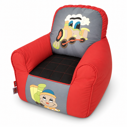 Kids Bean Sofa – Red Cartoon Bean Bag Chair | Soft & Comfortable