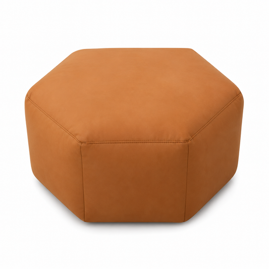 Pentagon Shape Bean Bag – Brown Geometric Pouf SB-25