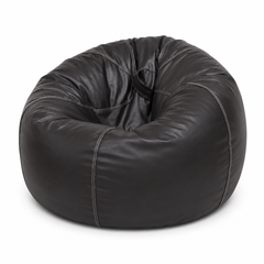 Puffy Leather Bean Bag – Black, Brown & Red | Premium Faux Leather Lounge Chair