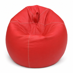 Puffy Leather Bean Bag – Black, Brown & Red | Premium Faux Leather Lounge Chair