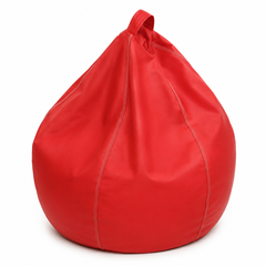 Puffy Leather Bean Bag – Black, Brown & Red | Premium Faux Leather Lounge Chair