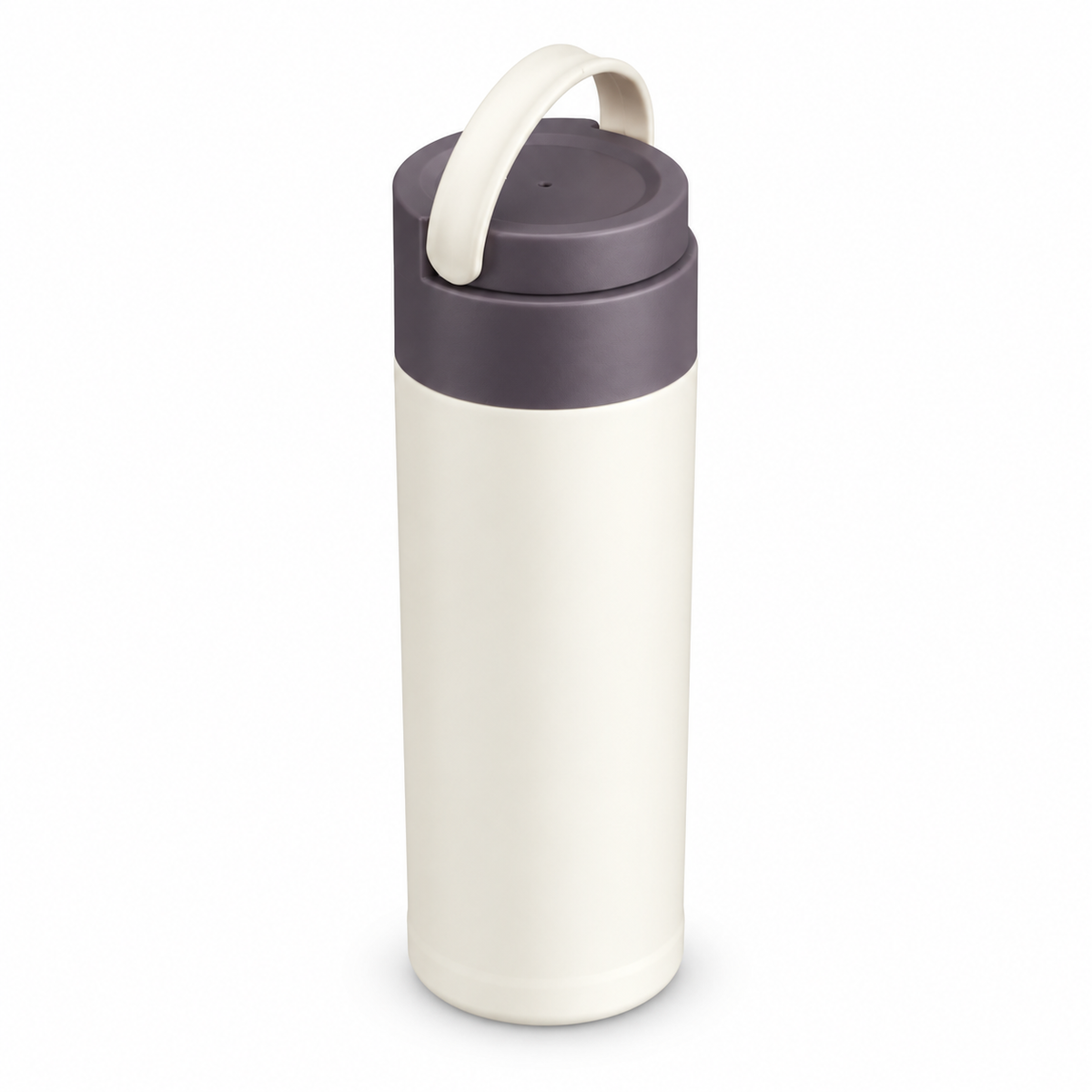 Young Youth Glass Bottle Off-White | Portable Drinking Bottle with Handle