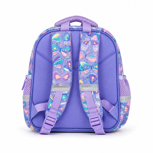 Kids Butterfly Printed Lunch Bag – Purple
