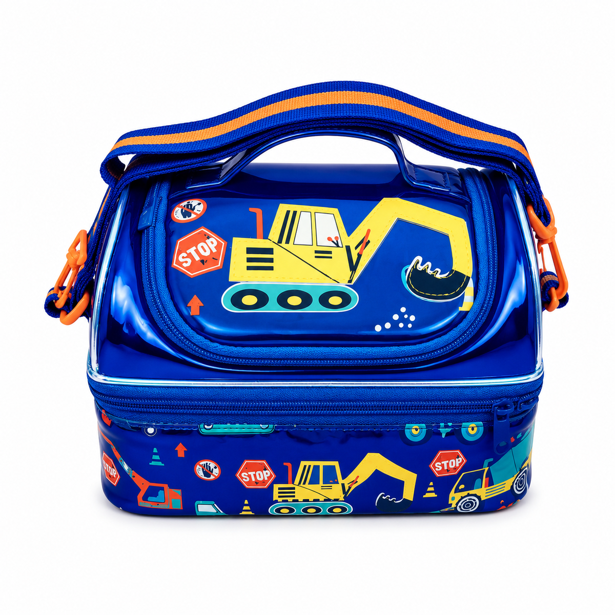 Excavator Kids Lunch Bag – Blue & Orange
