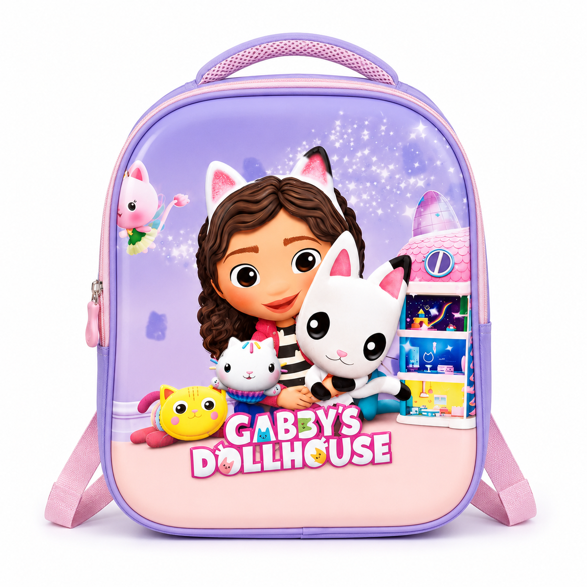 Gabby’s Dollhouse Kids School Backpack – Pink & Purple 13 inch