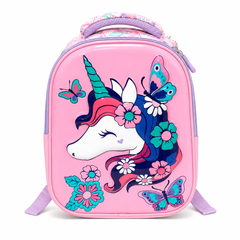 Kids Unicorn Butterfly School Backpack – Pink Girls Bag 16 Inch