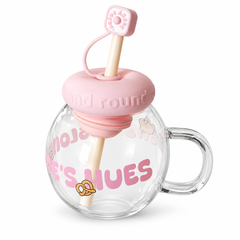 Cute Cartoon Plastic Sipper with Straw & Handle – Kids Drinking Cup