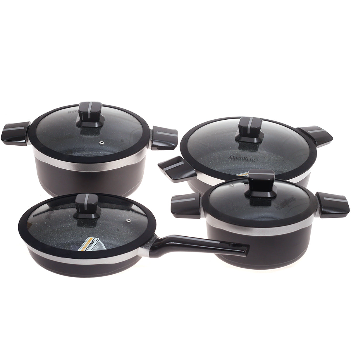 GV368 8Pcs Cook Set Black-Gray