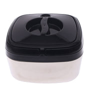 Compact Square Stainless Steel Hot Pot – Small Size Insulated Food Warmer with Black Lid | Modern Casserole Dish for Home & Kitchen - Habitt