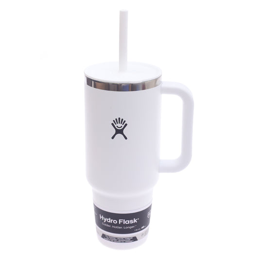 Hydro Flask 40oz All Around Travel Tumbler – White | Insulated Mug with Handle & Straw Lid - Habitt