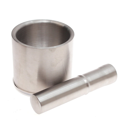 Stainless Steel Pestle & Mortar with Lid – Heavy-Duty Spice Grinder & Herb Crusher