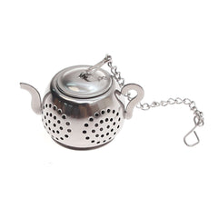 Kettle Style Tea Infuser – Stainless Steel Loose Leaf Tea Strainer with Chain - Habitt