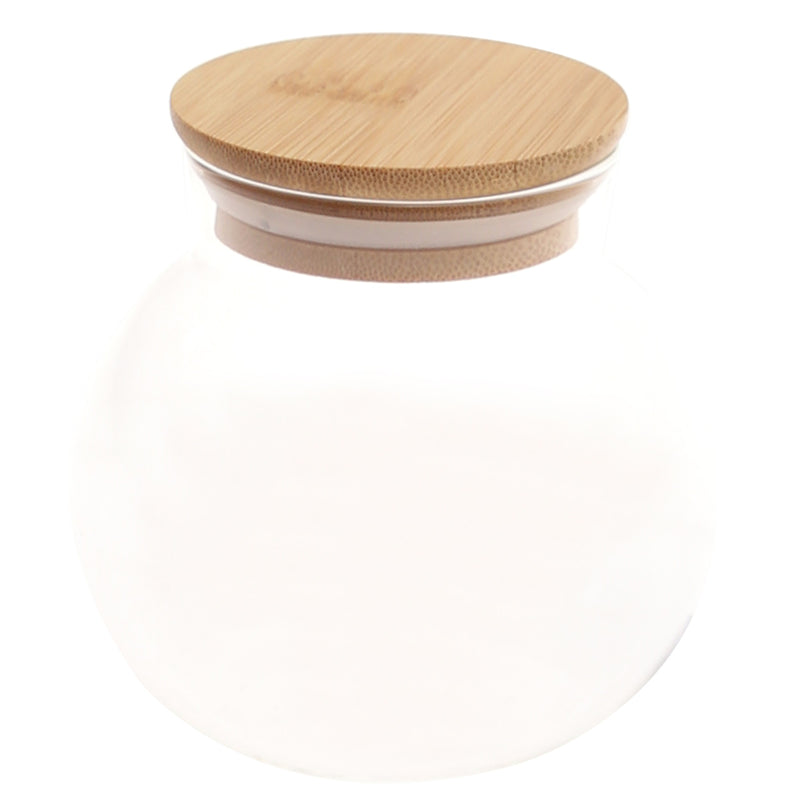500 ml Landscape Glass Jar with Bamboo Lid – Airtight Storage Container - Habitt