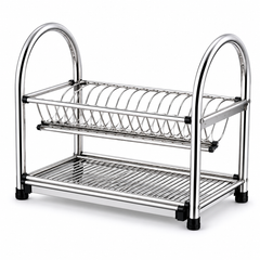 Iron Kitchen Rack – 85 cm Double Layer Dish Drainer