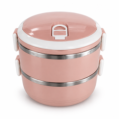 Stainless Steel 2-Tier Lunch Box 1.4L Assorted | Food Carrier