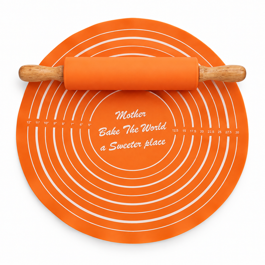 Silicone Pastry Sheet With Rolling Pin Set Assorted | Baking & Dough Mat