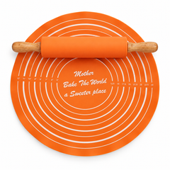 Silicone Pastry Sheet With Rolling Pin Set Assorted | Baking &amp; Dough Mat