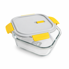 Square Glass Storage Box with Locking Lid Assorted | SKY-012