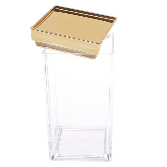 1Pc Acrylic Storage Jar with Golden Lid – 26-14