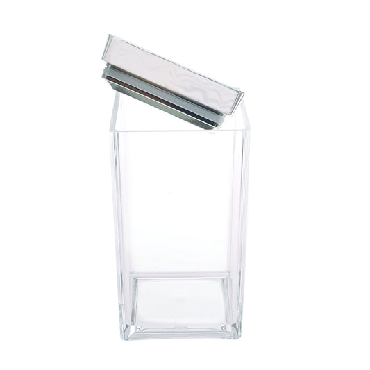 1Pc Acrylic Storage Jar with Silver Lid – 26-17