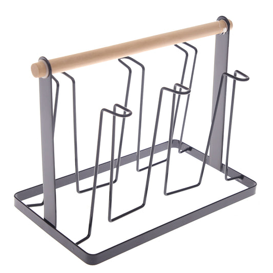 Metal & Wood Glass Holder Stand – 11