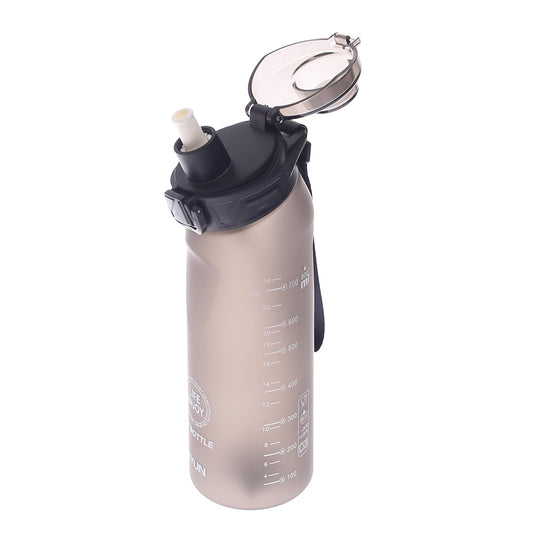 Plastic Sports Water Bottle with Strap – 32-5 (Brown)