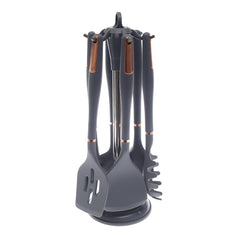 Silicone Cooking Spoon Set with Stand – Grey (11-3)