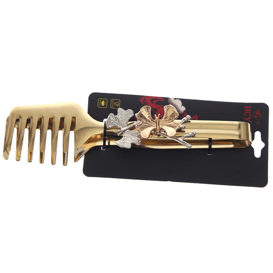 Golden Flower Design Serving Tong – 4-1