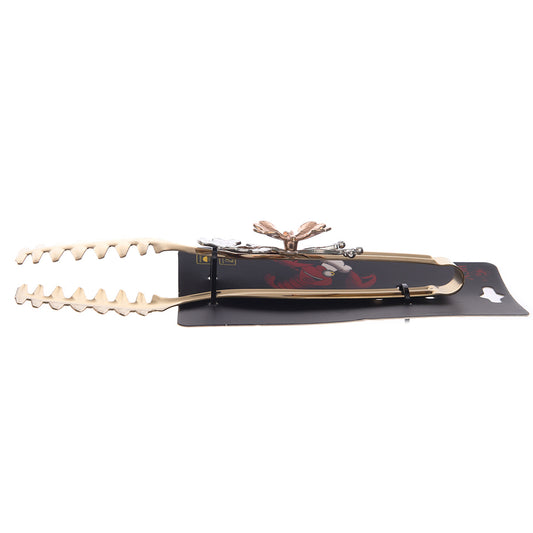 Golden Flower Design Pasta & Salad Tong – 4-3