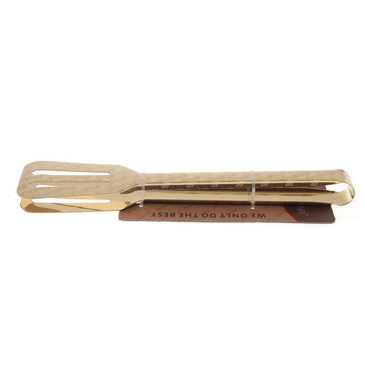 Textured Golden Stainless Steel Serving Tong – 11-5