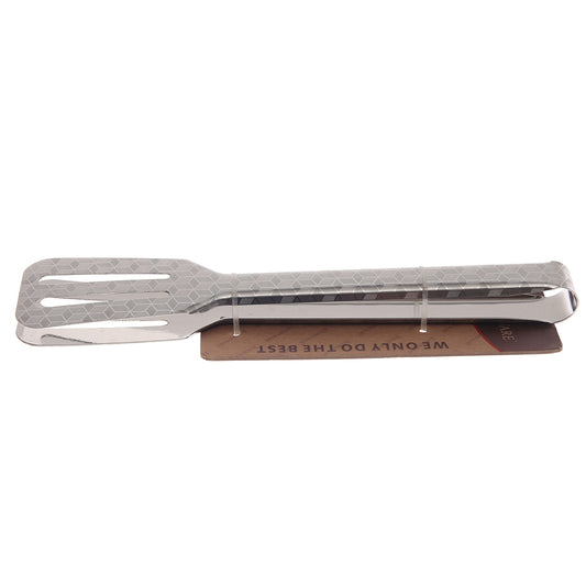 Textured Silver Stainless Steel Serving Tong – 11-1