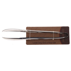 Stainless Steel Serrated Kitchen Tongs – Silver Grip & Serve Tool