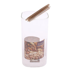 Large Square Glass Storage Jar with Wooden Lid – 1580 ml (GPG16-1580)