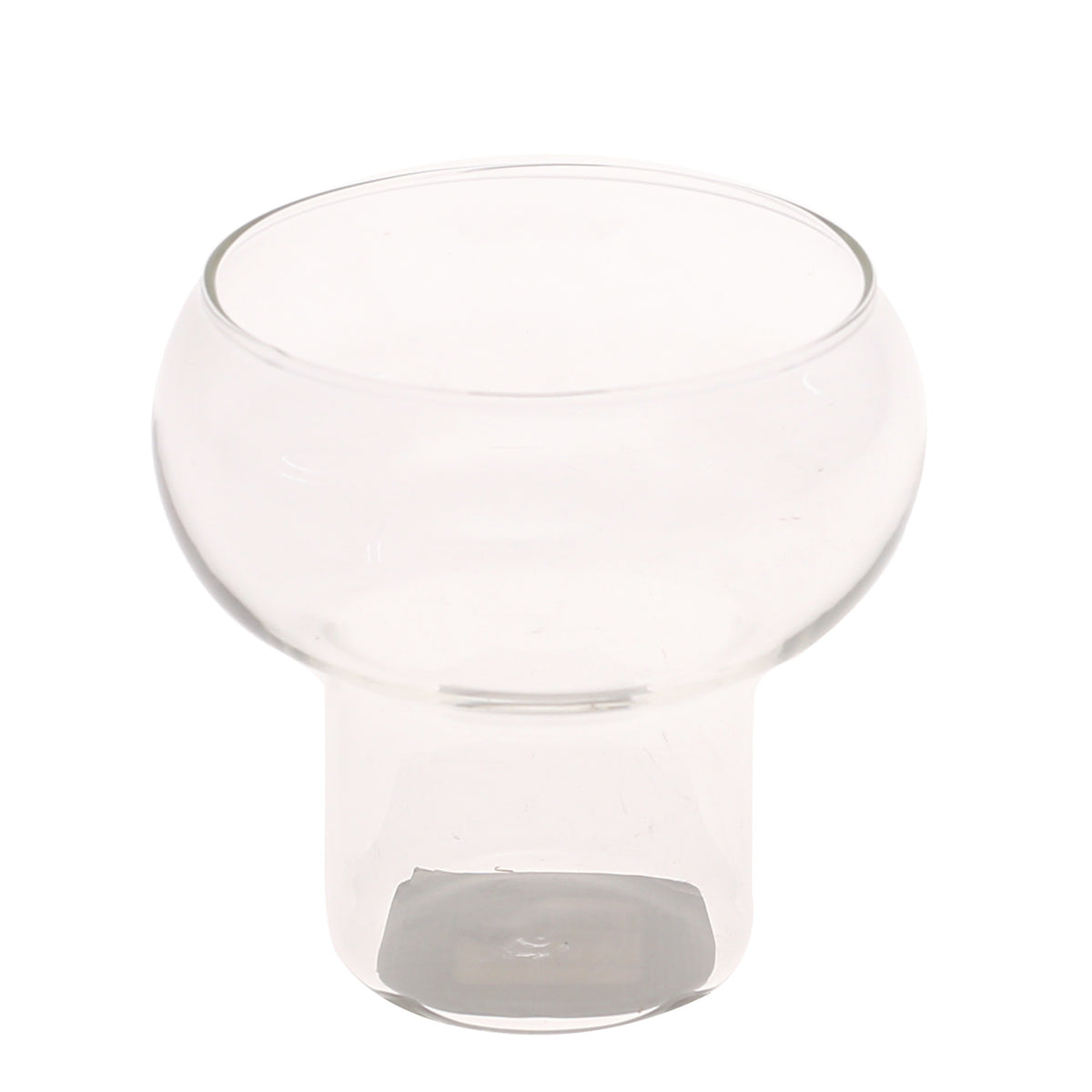 300ml Clear Glass Cup – Modern Rounded Design - Habitt