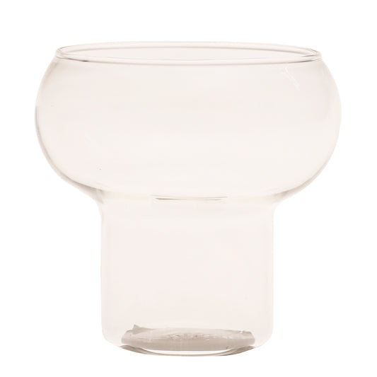 300ml Clear Glass Cup – Modern Rounded Design - Habitt