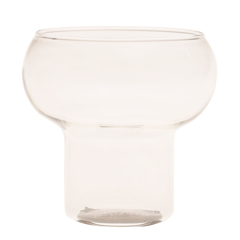300ml Clear Glass Cup – Modern Rounded Design - Habitt