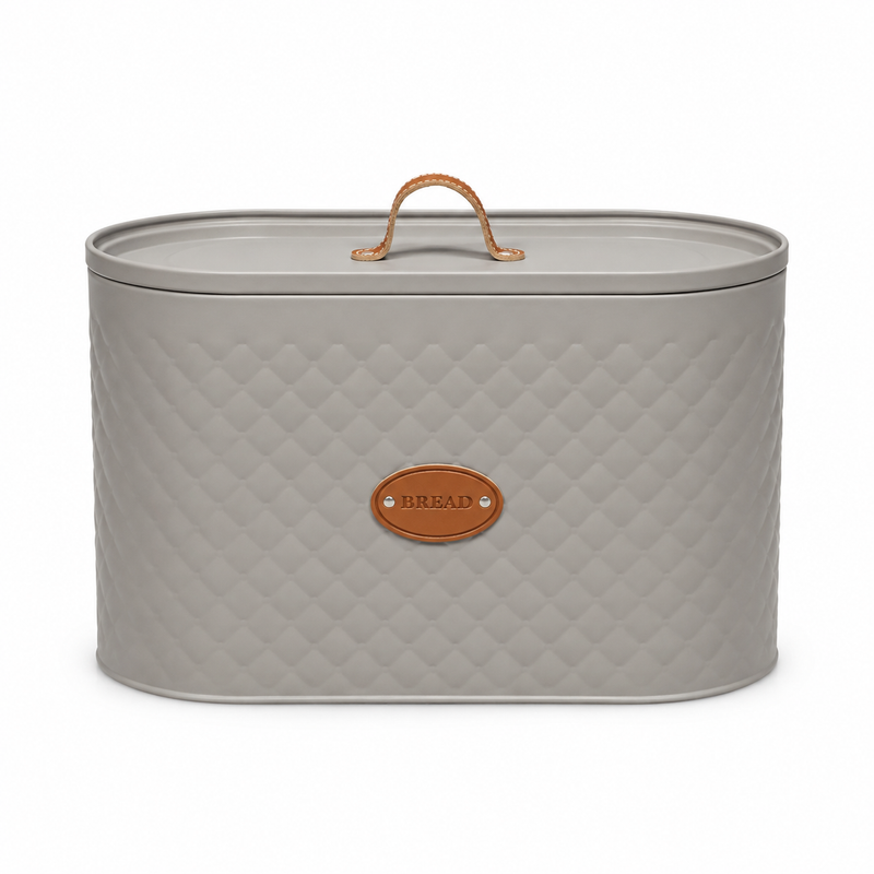 Large Oval Bread Box – Grey