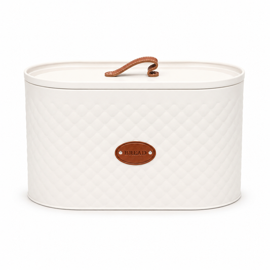 Large Oval Bread Box – White