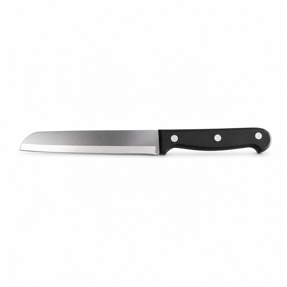 Black Chef Knife – Large Stainless Steel Kitchen Knife with Ergonomic Handle