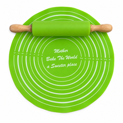 Dough Mat & Pin FY-01 Assorted | Silicone Baking Mat with Rolling Pin