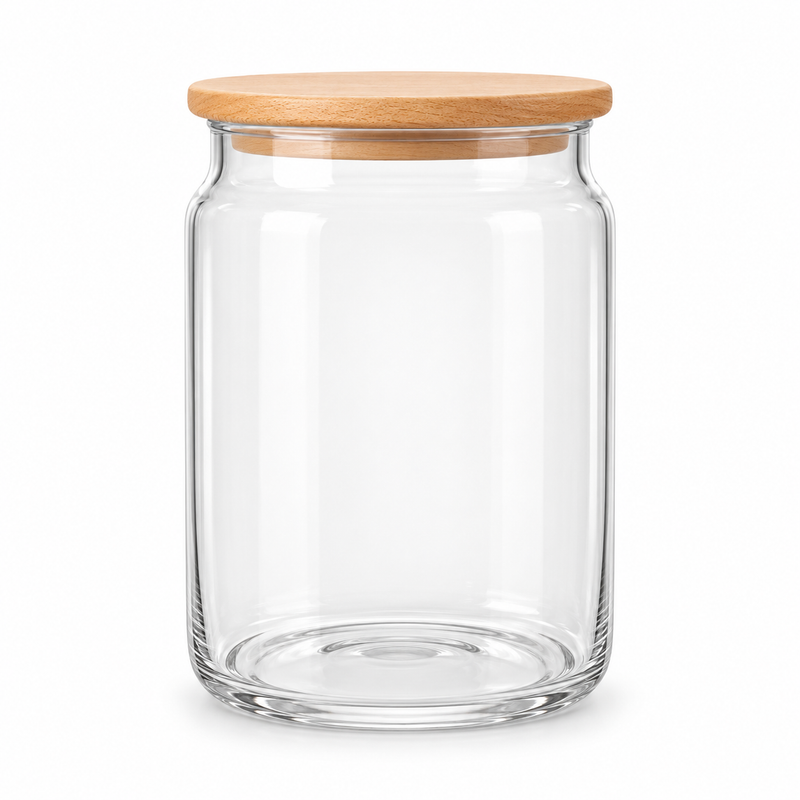 Storage Jar with Wooden Cap – Multiple Sizes
