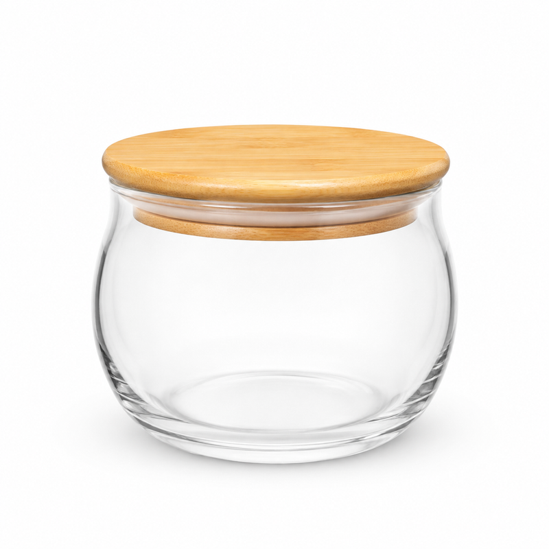 Storage Jar with Wooden Cap – Multiple Sizes